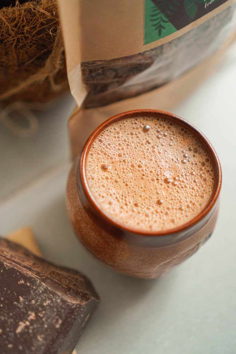 A cup of ceremonial cacao Matagalpa