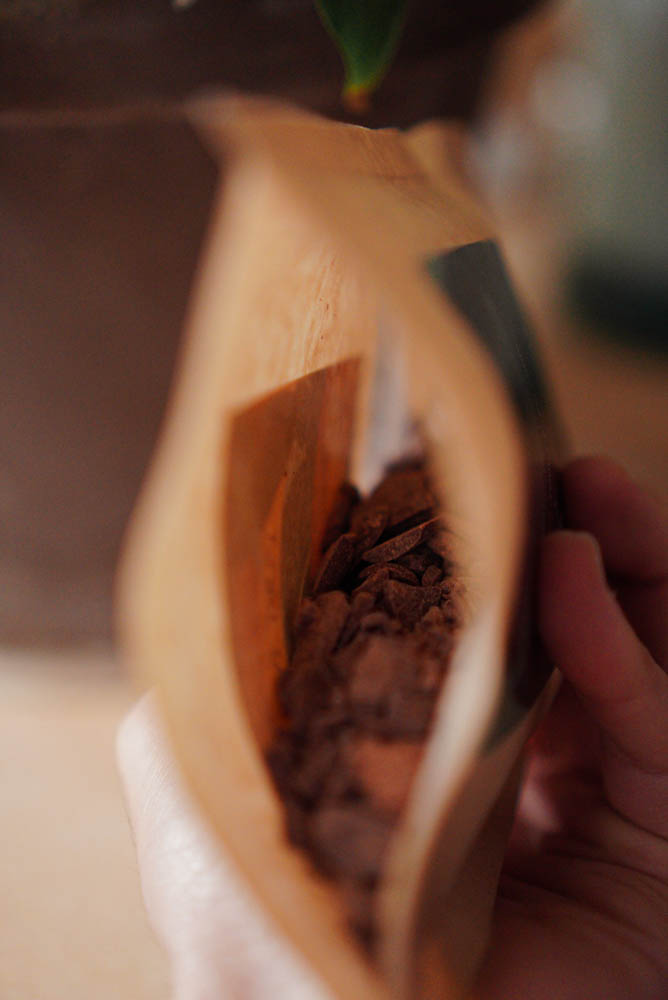 Open package of Cusco Cacao