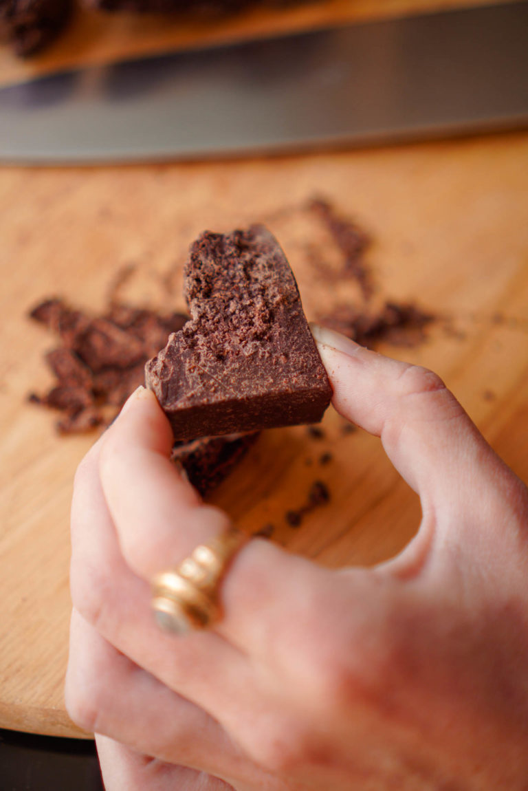 Vai Cacao Qeqchi Block in hands